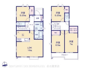 図面と異なる場合は現況を優先 春日井市上条町8丁目108番 B号棟 間取り